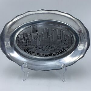 Vintage Pewtarex Pittsburgh Pennsylvania Pewter Bread Tray
